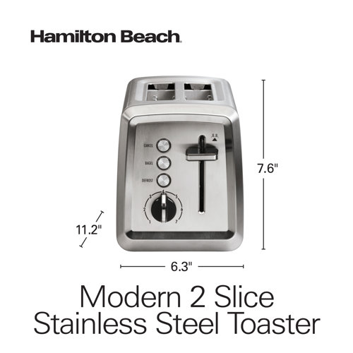 Hamilton Beach® Modern 2 Slice Stainless Steel Toaster & Reviews Wayfair
